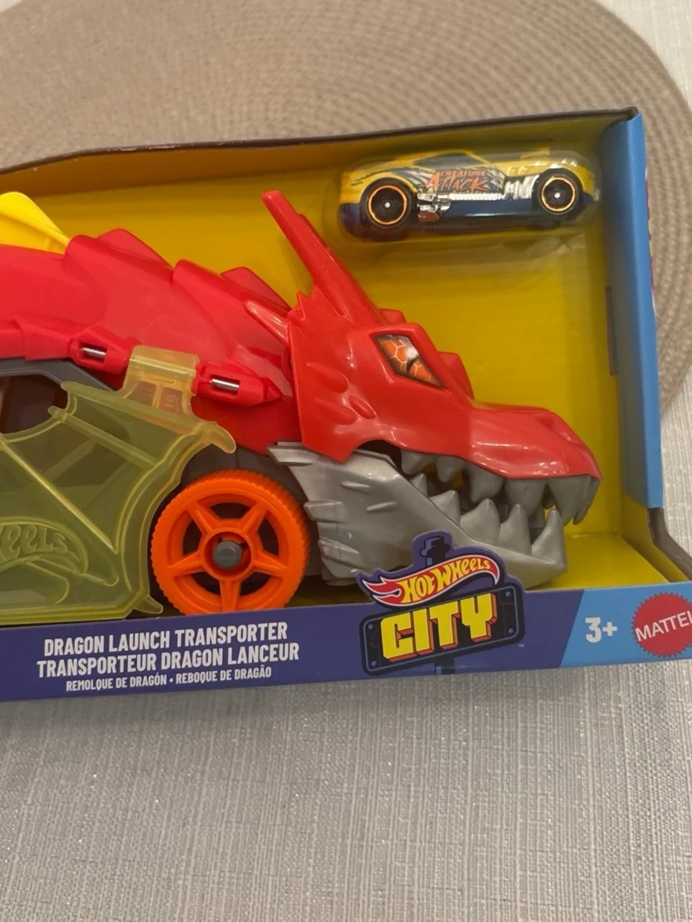 Dragon Transport Toy Car - Red & Lime